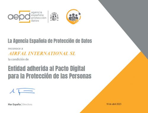 Airfal se adhiere al Pacto Digital para la Protección de las Personas